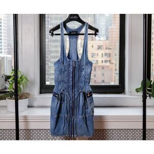 Dsquared2 Blue Denim Mini Dress IT42